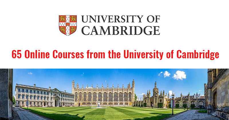 List Of Cambridge University Free Online Courses with Certificates