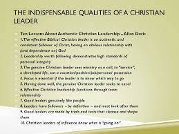 7 qualities of a Christian leader.