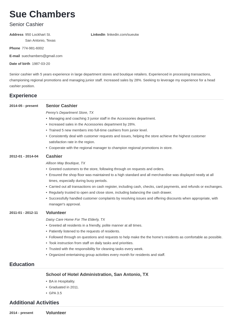 Skills To Put On A Cashier Resume (According to Experts)