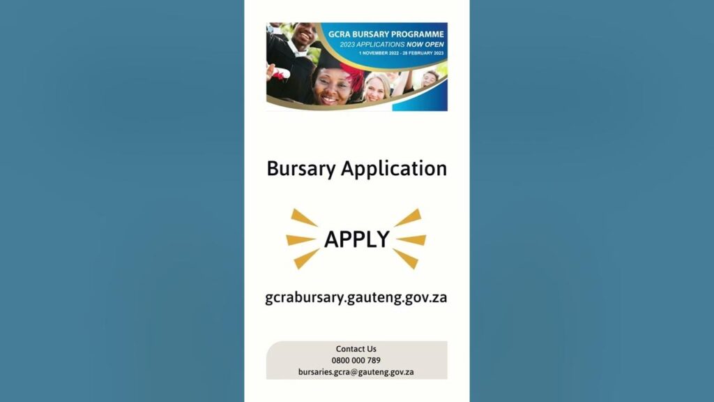 How to Apply for the GCRA Bursary